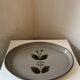 Grand plat ovale en grès d’Arnon fleur vintage
