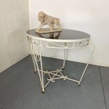 Table d'appoint vintage en fer forgé du milieu du siècle, années 1950
