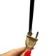 Vintage "gold" floor lamp with fringes b 55 h 160