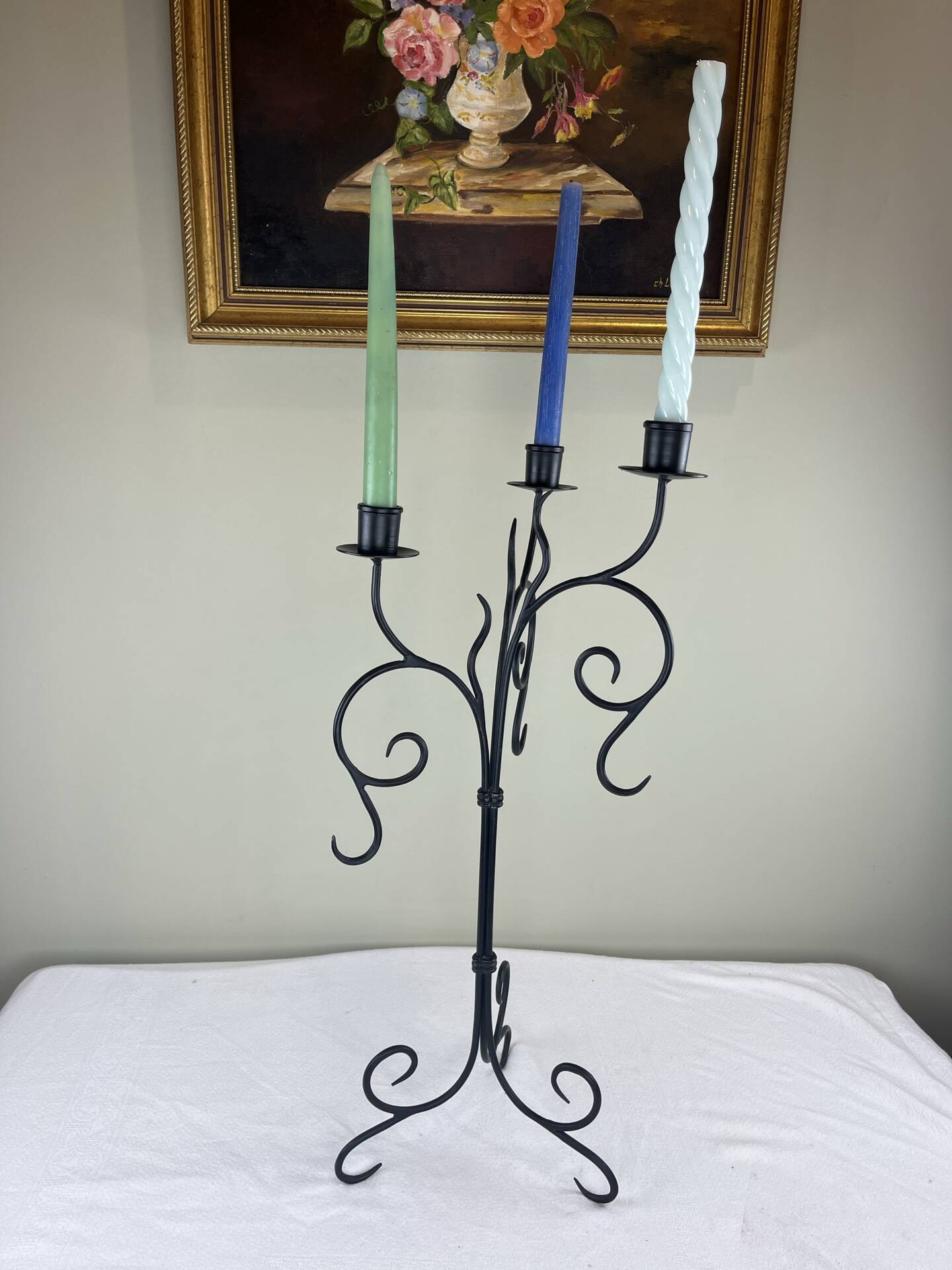 Large iron chandelier