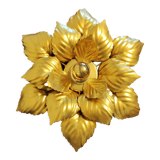 Golden leaf wall lamp