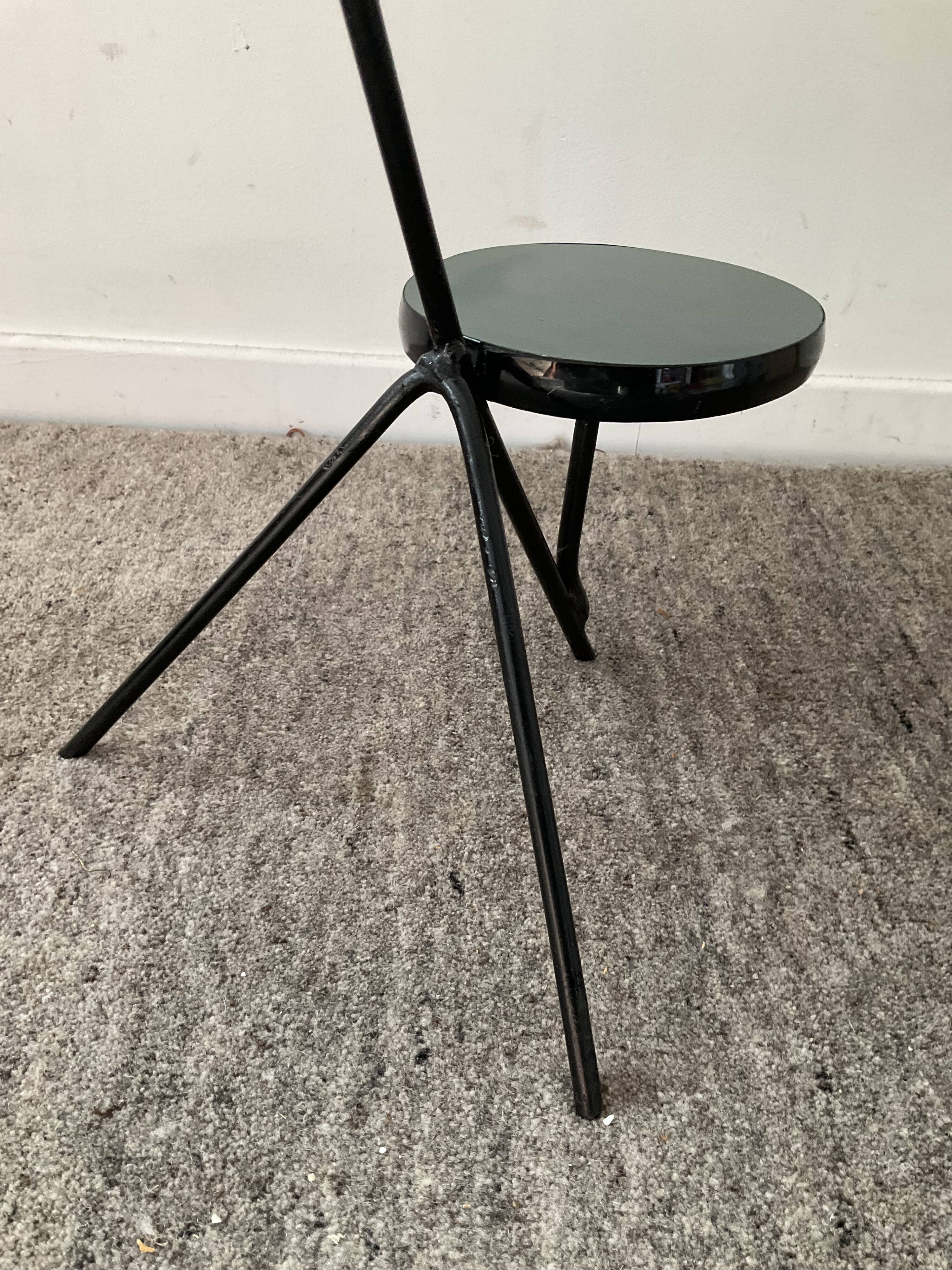 Vintage metal tripod plant holder and formica 60s