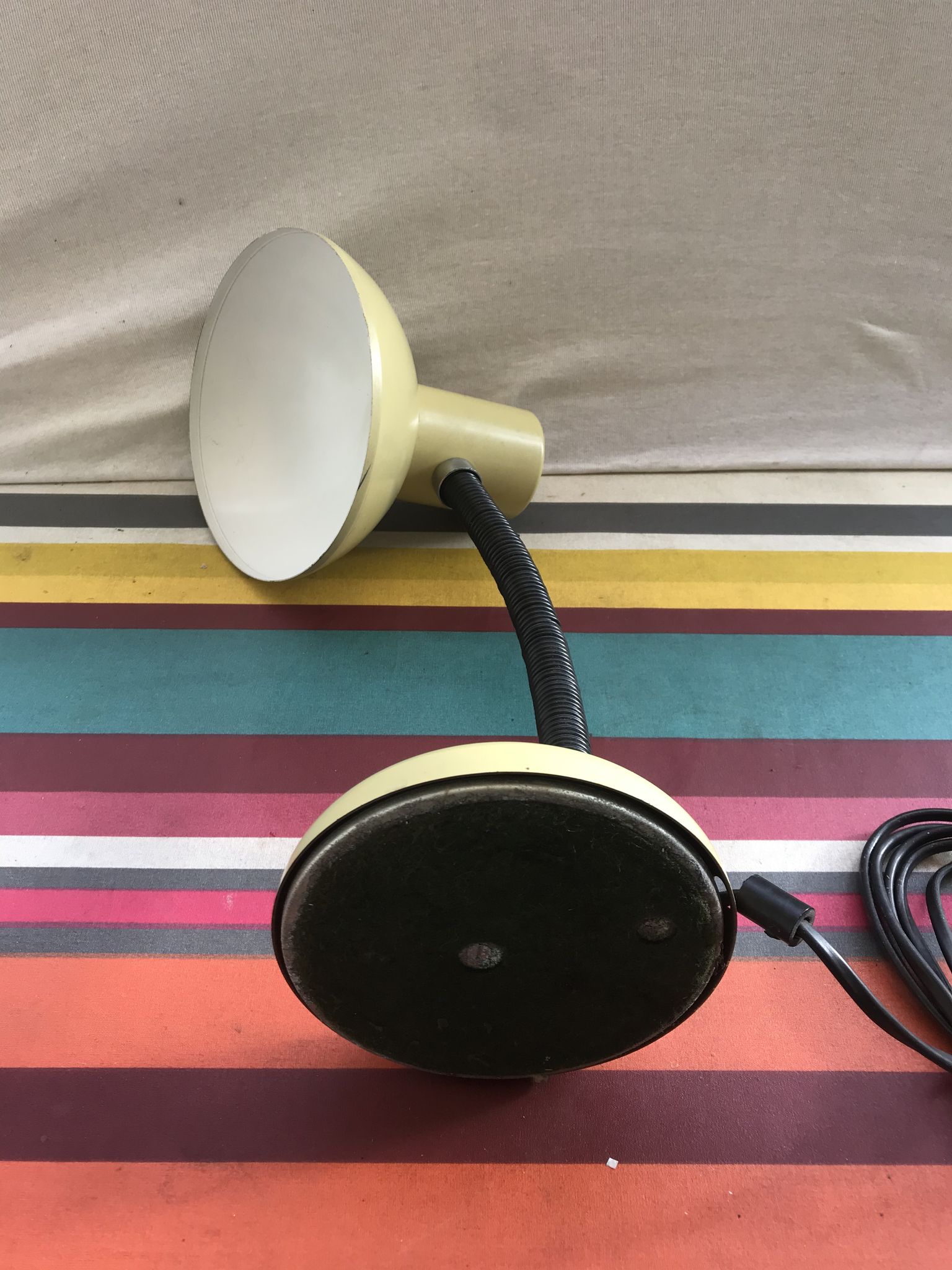 Lampe d'atelier beige, années 70