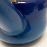 Old blue enamelled kettle