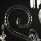 Antique glass chandelier with 6 lights from the 19th century.