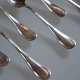 12 Silver-plated metal mocha spoons