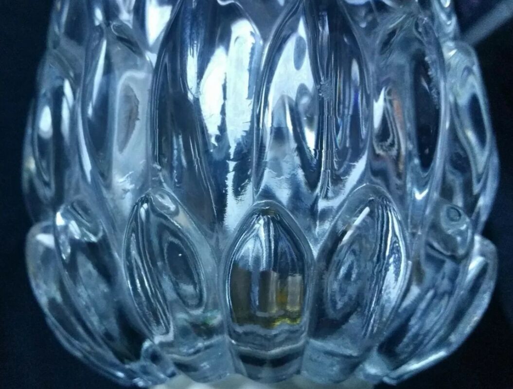 Applique artichauts métal doré et verre