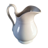 Broc toilet Creil and Montereau earthenware Pot spout handle Vase white