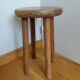 Round solid wood stool at 4 feet