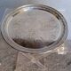 Silver metal tray 35 cm early 20th round