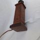 Angel L. Pazmino leather totem lamp 1960 Aztec patterns Style Furniture