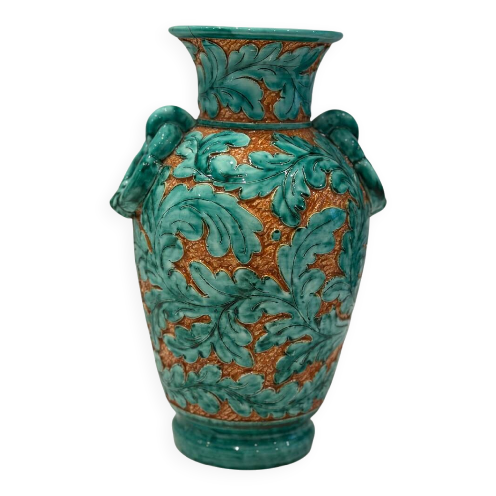 Glazed ceramic vase signed Azzurra – Monaco