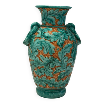 Glazed ceramic vase signed Azzurra – Monaco