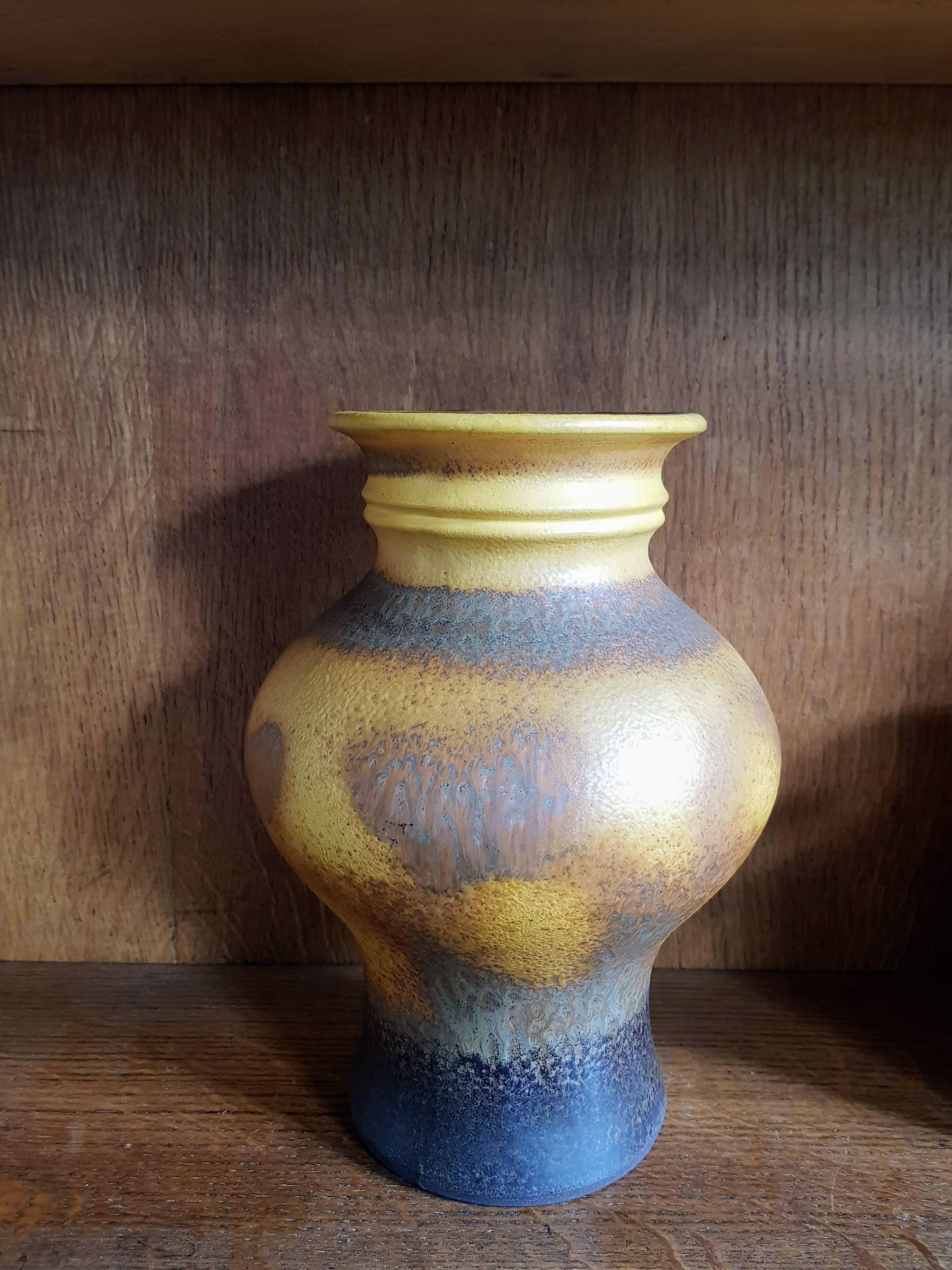 Vintage Set of Four West German Ceramic Vases - Fat Lava - Scheurich - 1960s