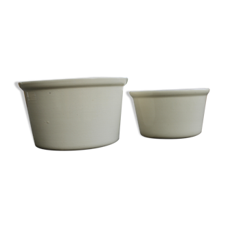 Two earthenware ramekins