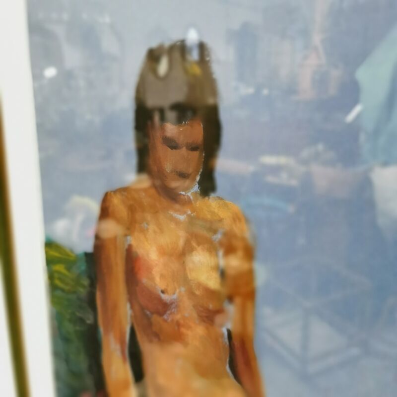 Painting of elongated nude