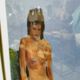 Painting of elongated nude