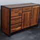 Buffet en bois et métal