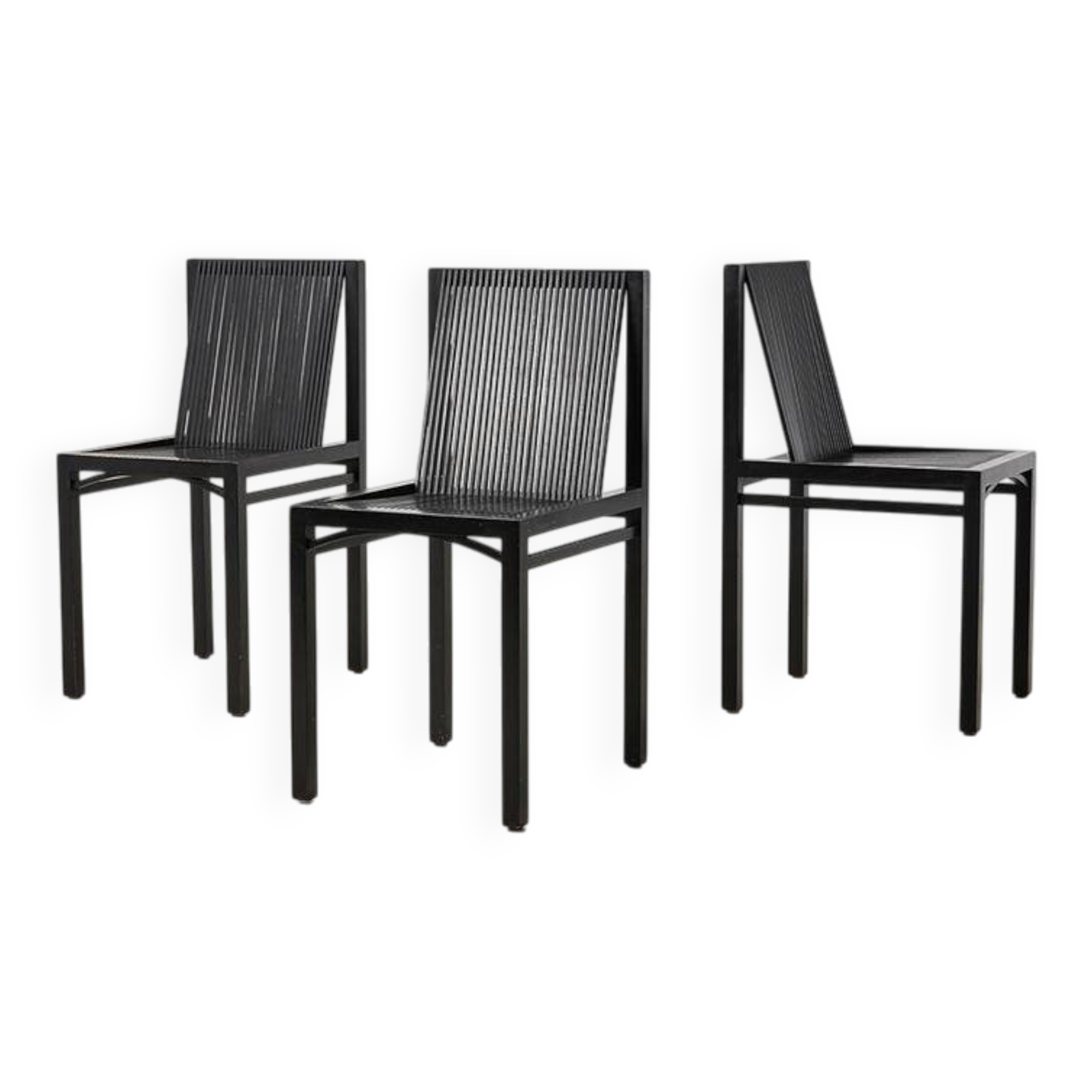 Ruud Jan Kokke Set of 3 'Latjes Dining Chairs for Metaform Netherlands 1986