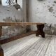 Paire de bancs noyer 1900