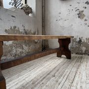 Paire de bancs noyer 1900