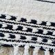 Black and white wool kilim rug 240 x 156