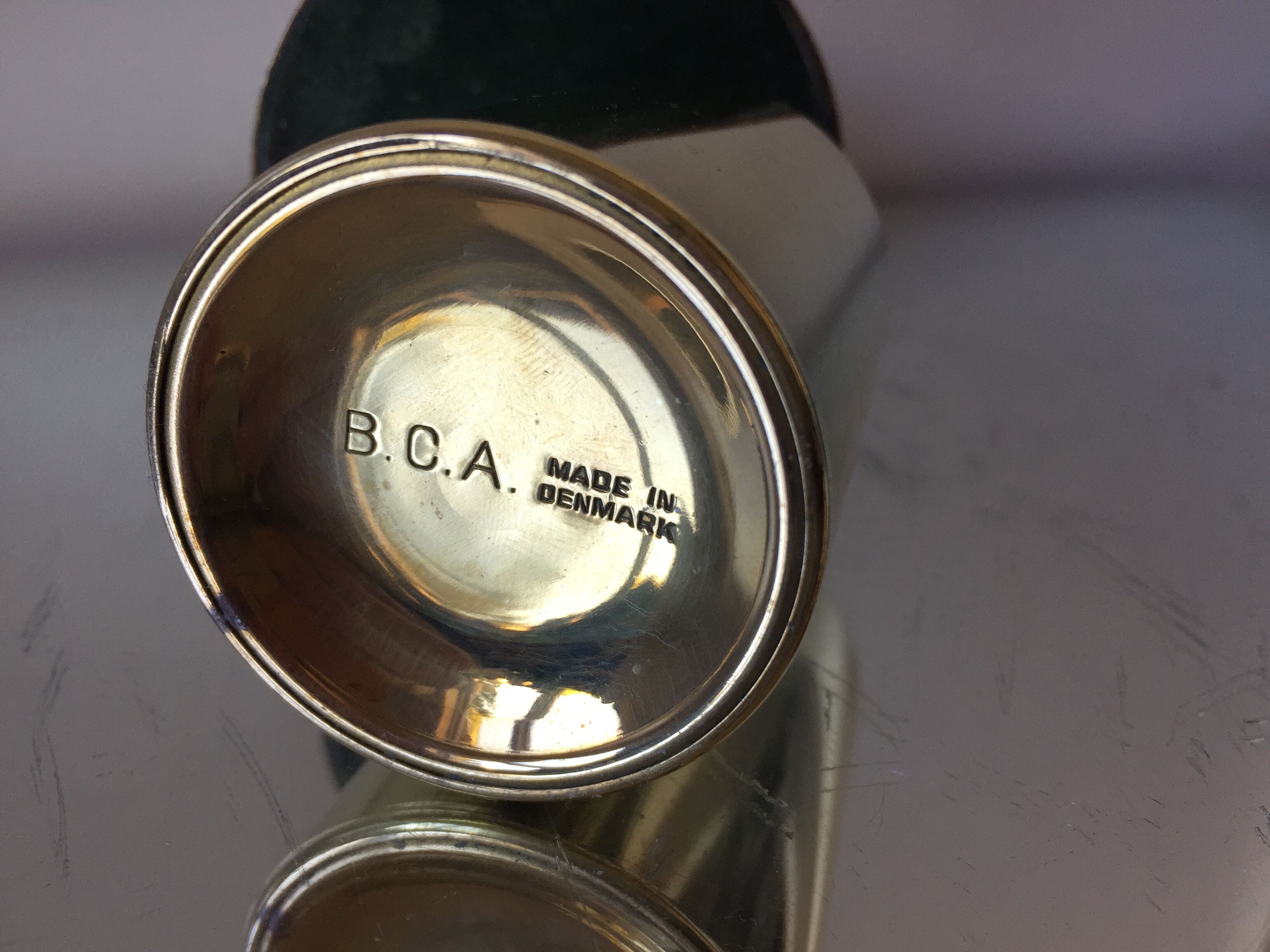 Danish mid century brass candleholders set of 2