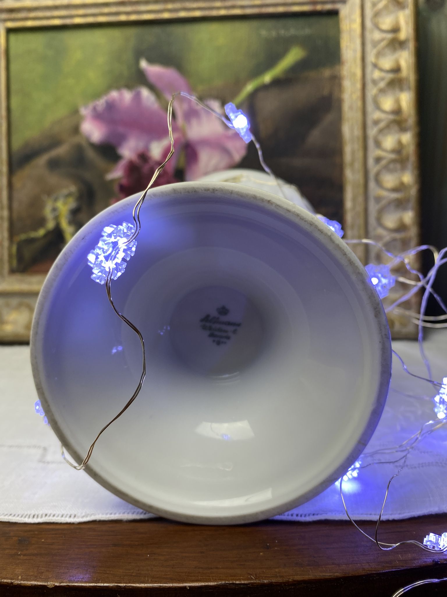 Vintage porcelain amphora vase