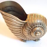 Champagne bucket shell shape Nautilus Giovanni Patrini brass Width 23.3 cm