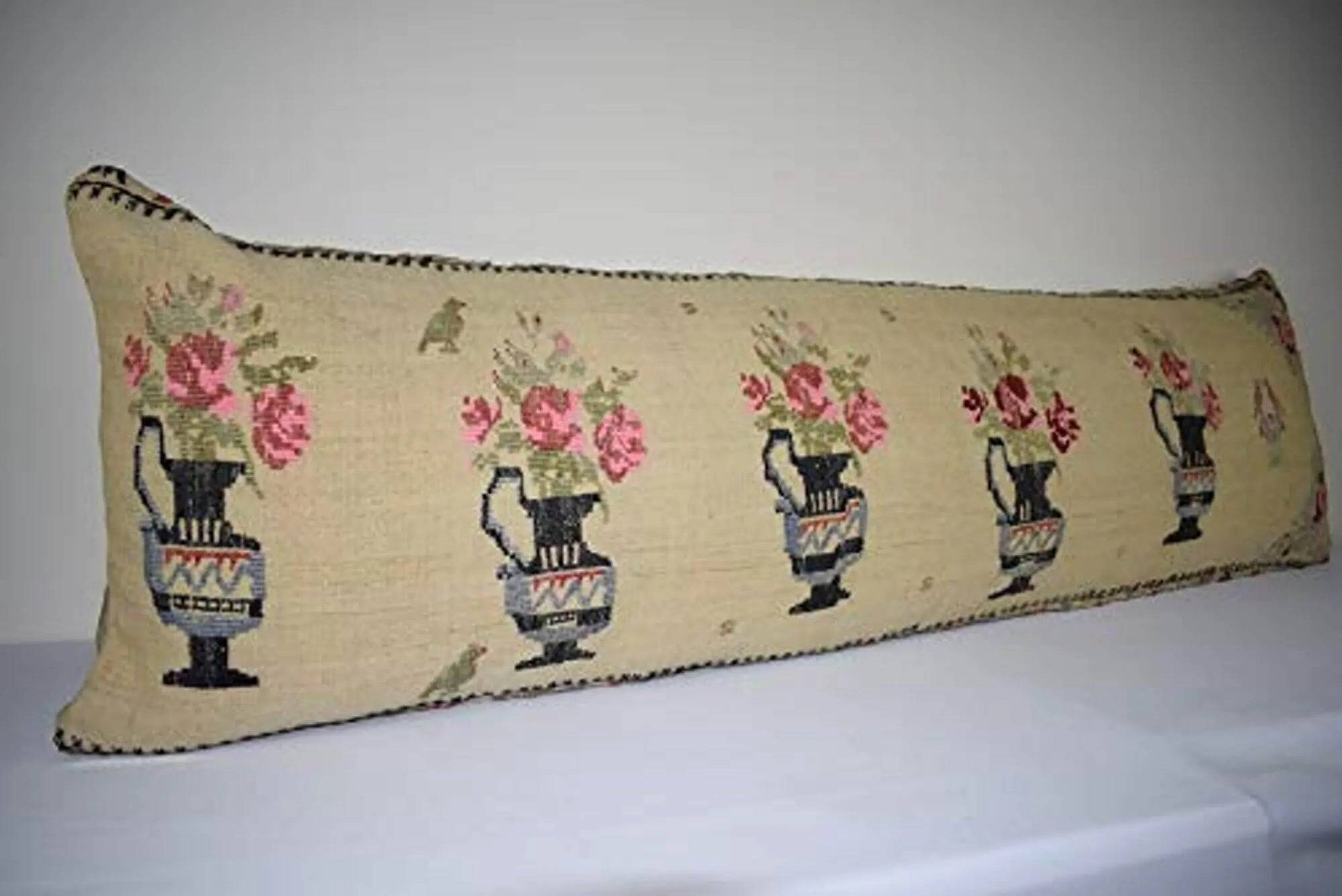 Vintage kilim cushion cover 145x46 cm