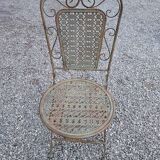folding garden furniture in patinated iron