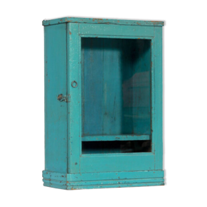 vitrine murale bleu indienne