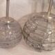 Set of 2 smoked glass ball suspensions by Doria Leuchten, Germany, 1970s.