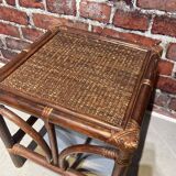Rattan nesting table