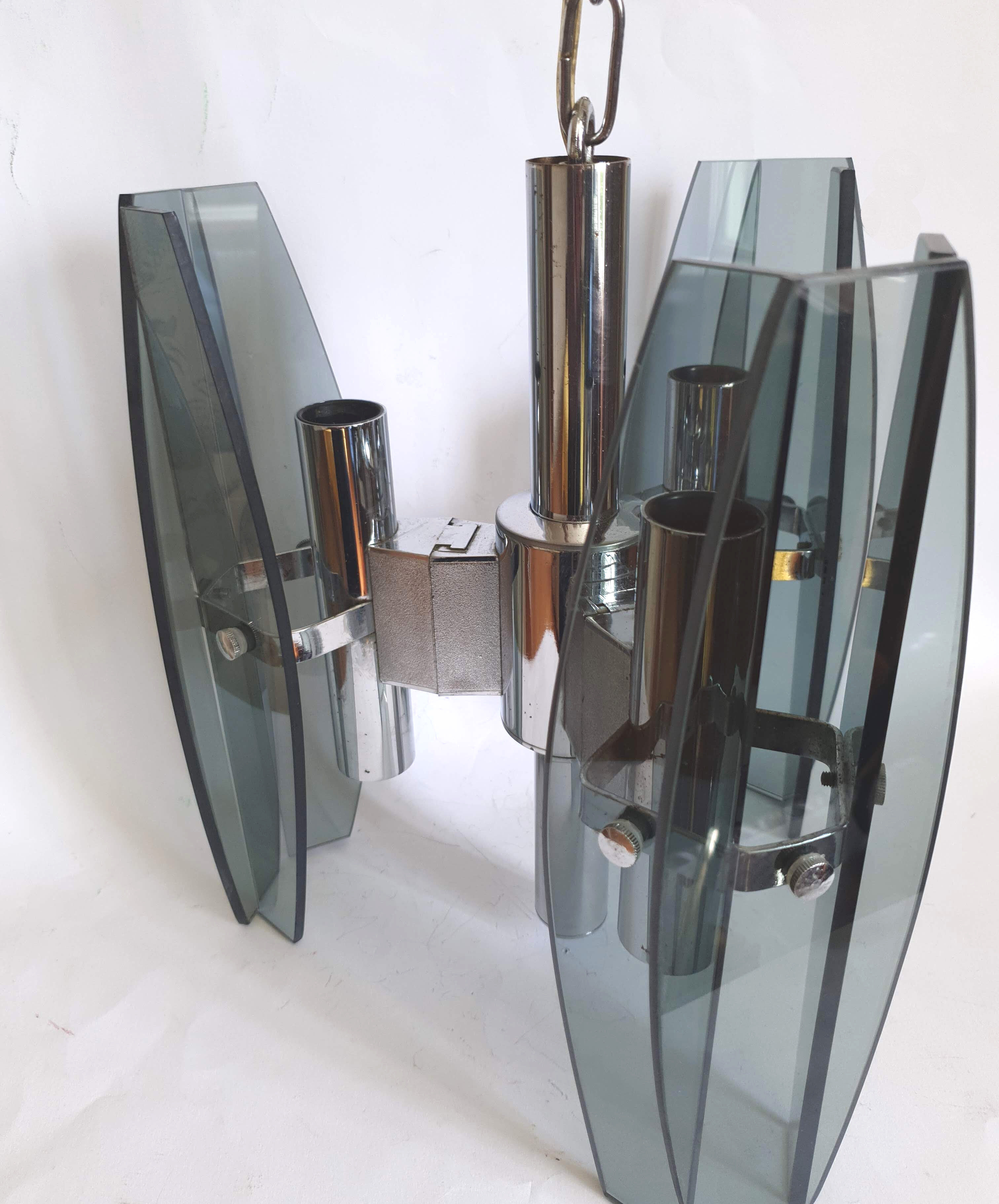 Chandelier suspension space age 70s