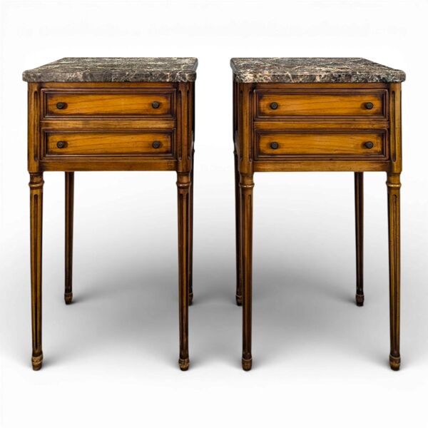 Paire de chevet de style Louis XVI marbre des pyrénées