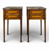 Louis XVI style bedside table with Pyrenean marble.
