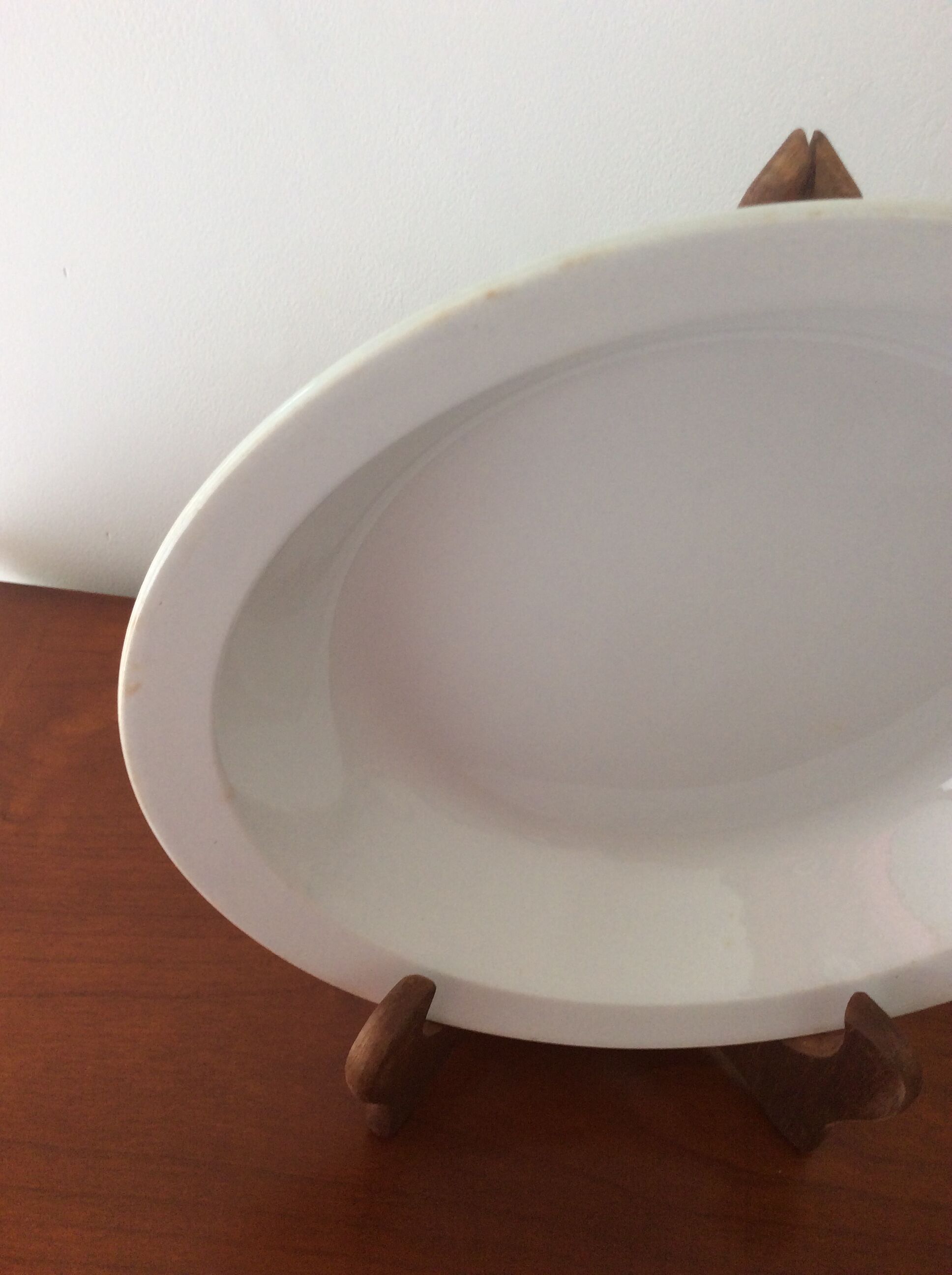 Old hollow dish round earthenware choisy le roi