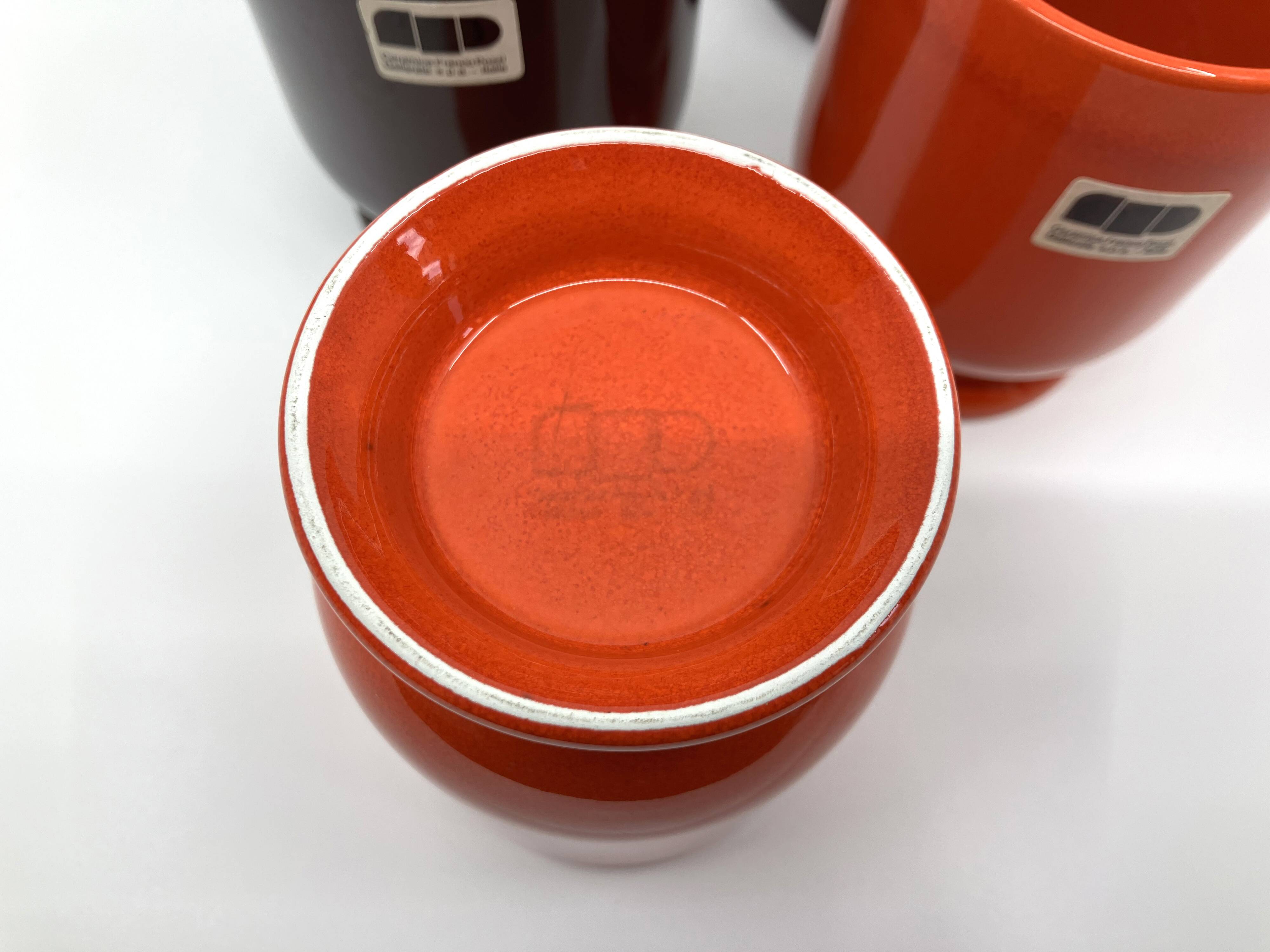 4 Franco Pozzi glasses/mazagrans • Bistrot series by Ambroglio Pozzi • 1970