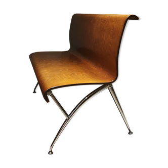 Thermoformed wooden bench. 60s