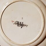 Plat rond terre de fer Minton par Sarreguemines