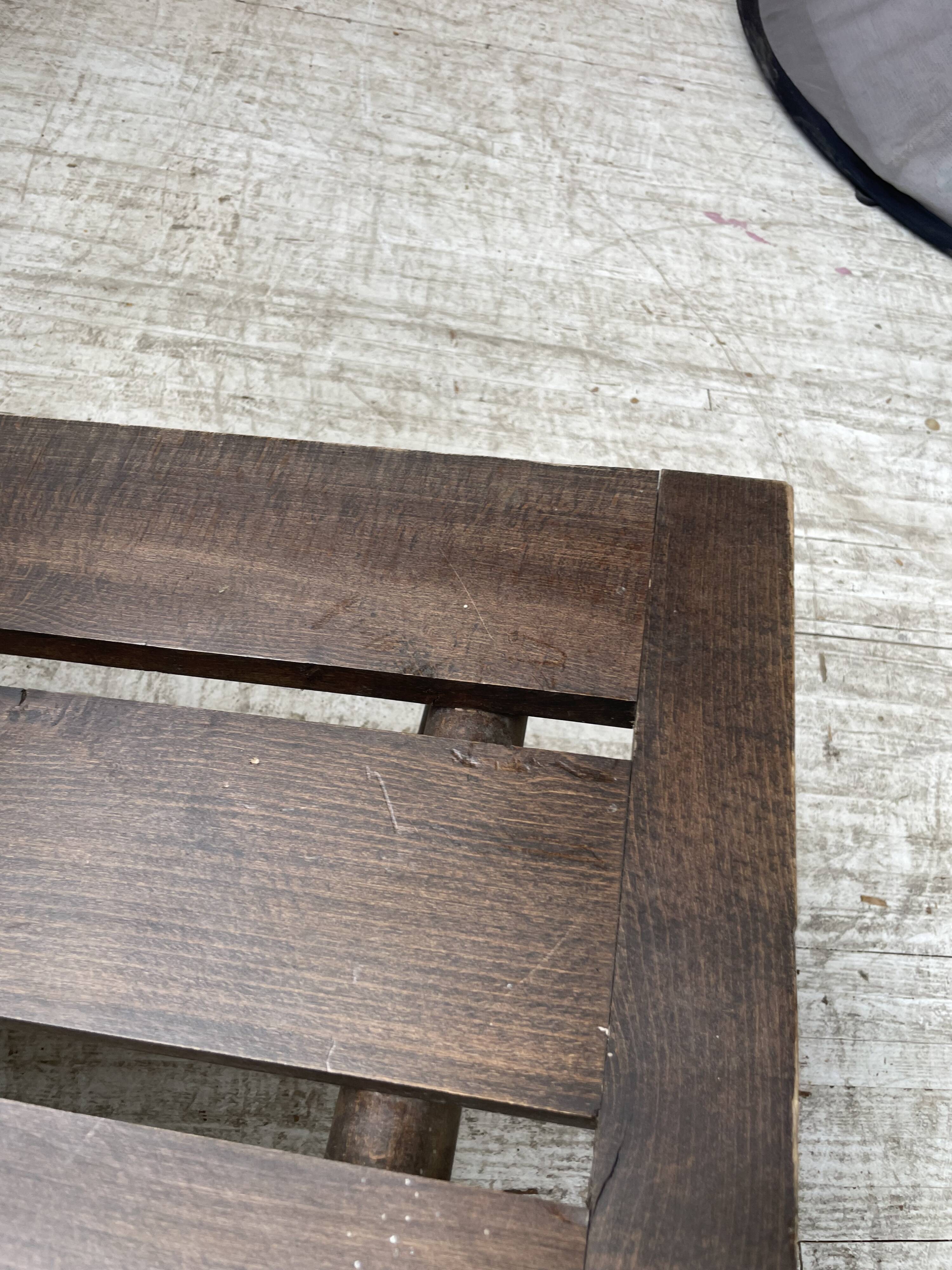Modernist oak armchair
