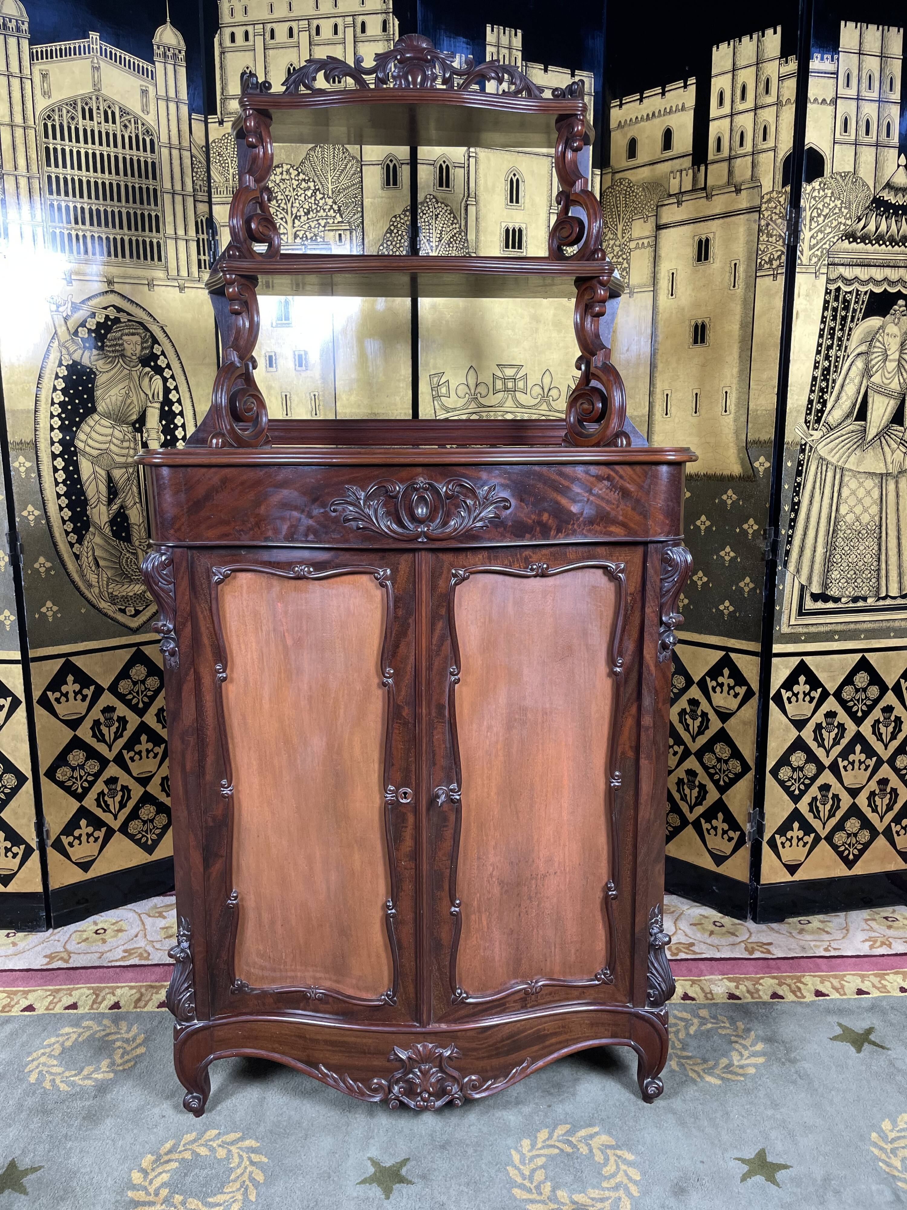 Napoleon III mahogany support cabinet