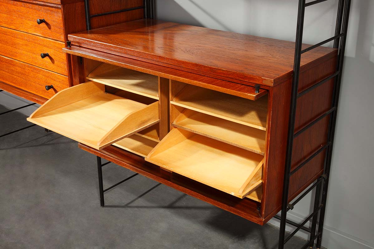 Scandinavian wooden bookcase from the 1960s