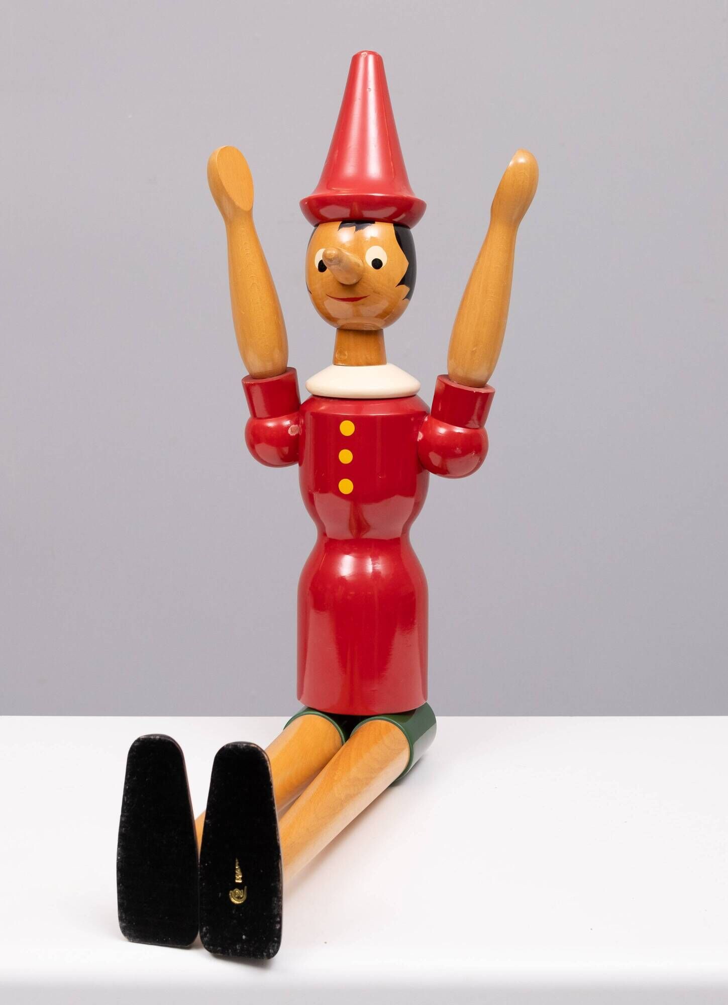 C2 Rainoldi over 37 inch Beech Wood Pinocchio 1980s Italy