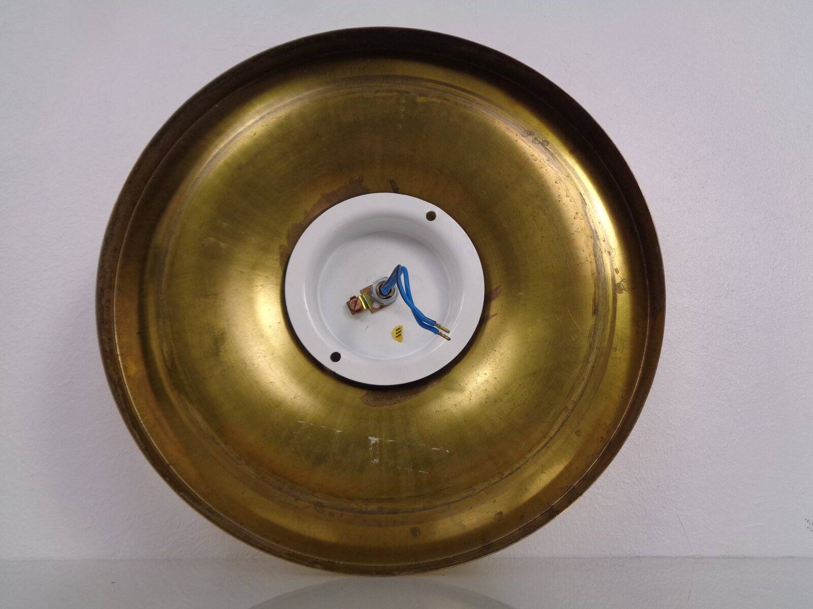 Space Age Golden Wall Lamp from Doria Leuchten, 1960s