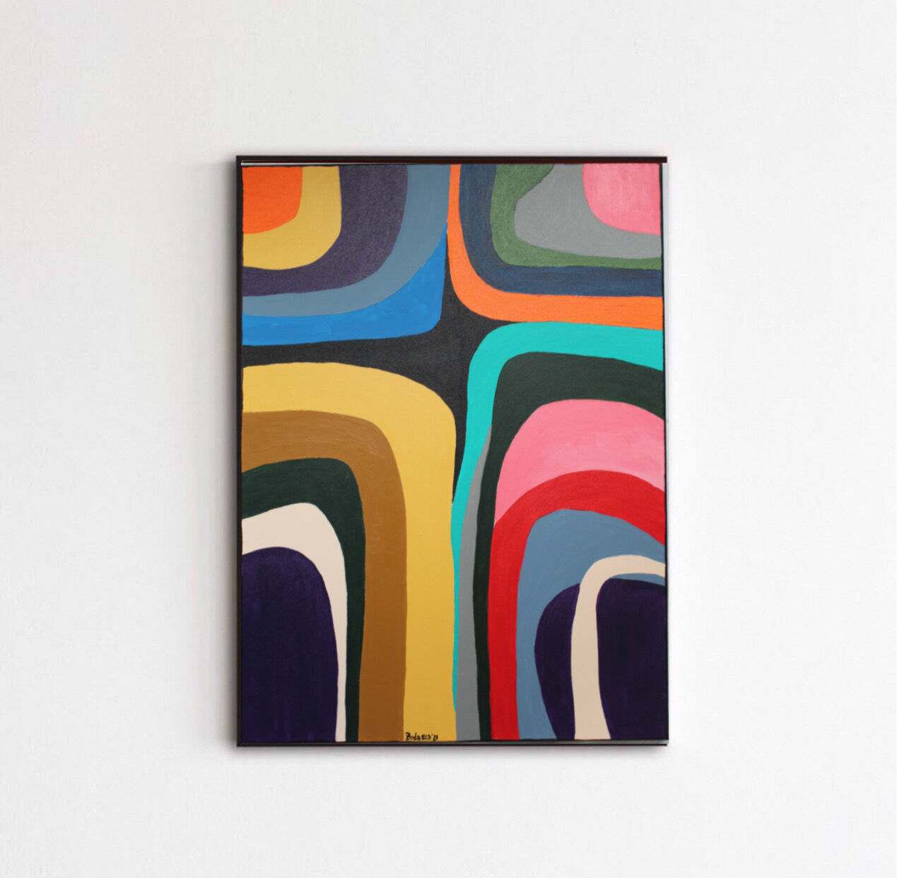 Colorful acrylic canvas for living room "Rainbow"