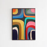 Colorful acrylic canvas for living room "Rainbow"