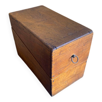 Old Box Vintage Wooden Card Storage #D890