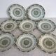 8 fine earthenware dessert plates